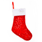圣诞装饰袜红色布红色亮片喜庆圣诞袜俊鸿产家直销