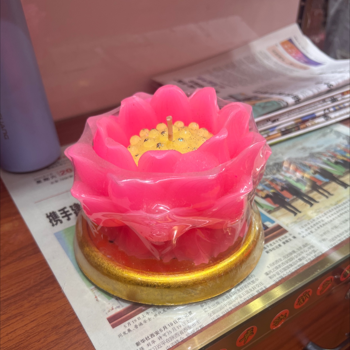 No. 4 consecutive flower candles, gifts, handicrafts, candles, lotus lanterns details Picture