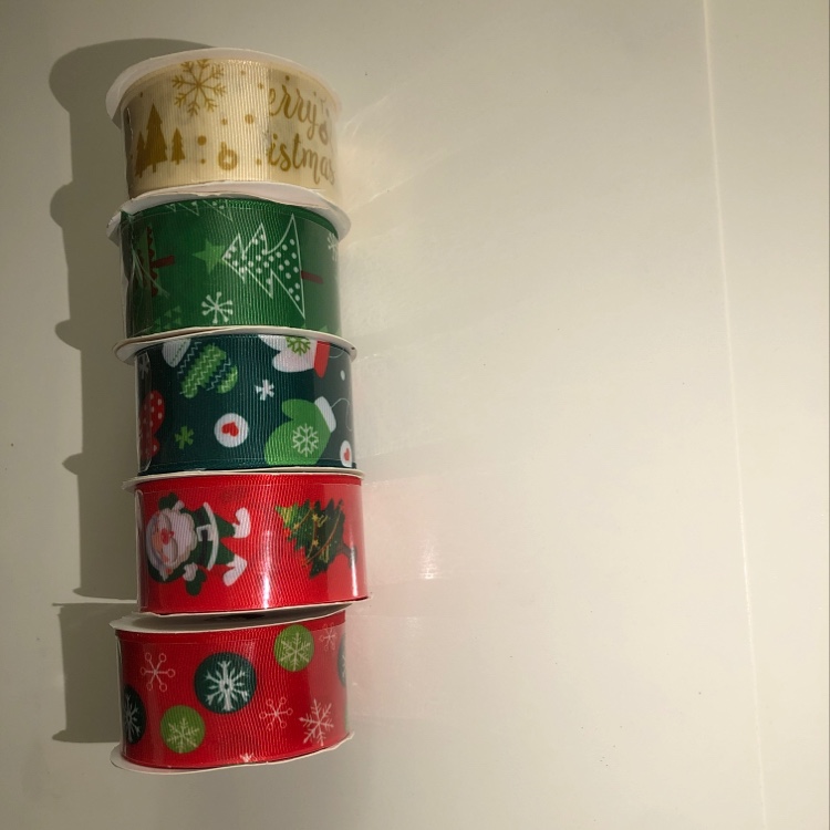 圣诞彩带 螺纹带 礼品包装带 蝴蝶结 多色织带 鲜花包装带详情图1