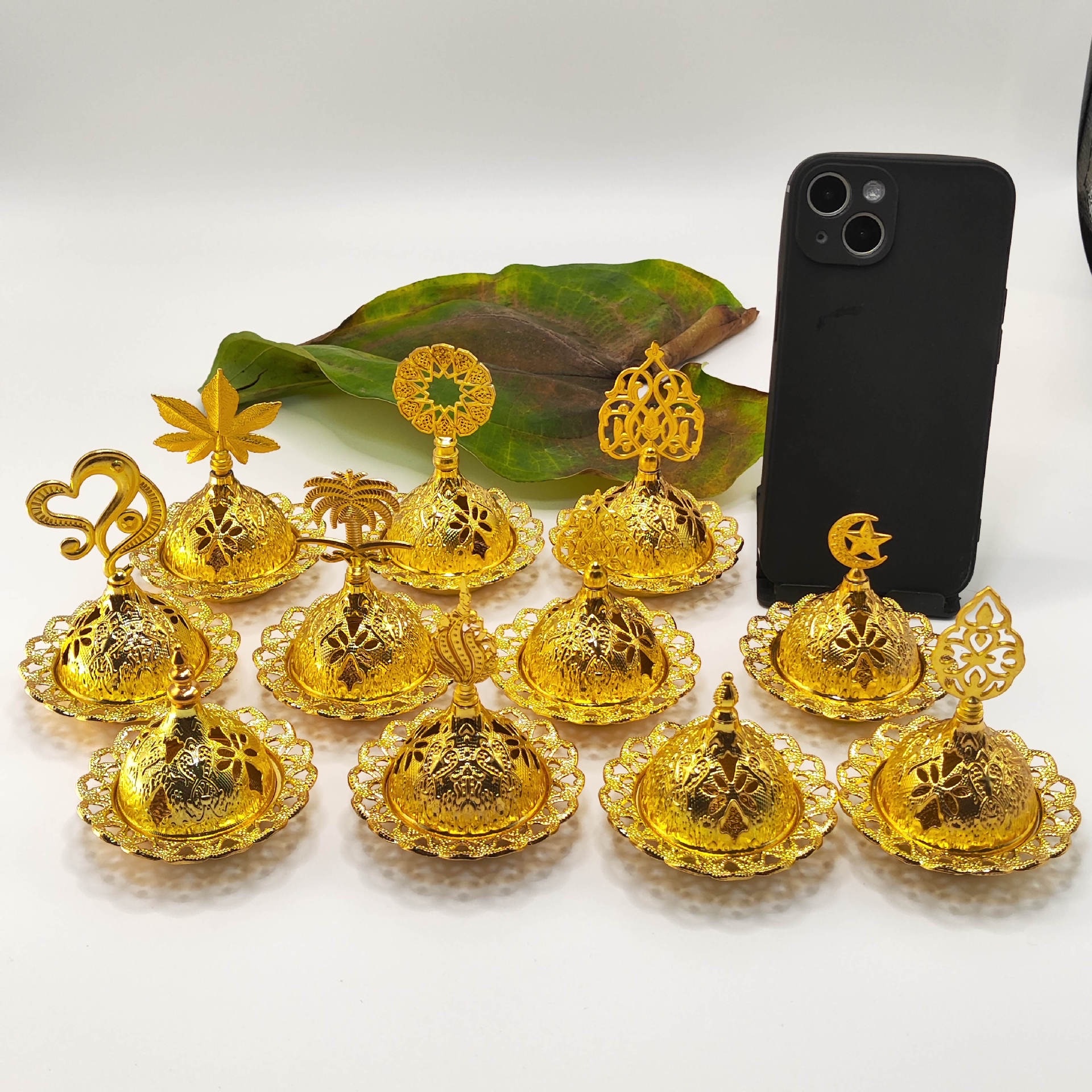 木质铁艺金属摆件工艺品摆件样板间书房客厅门装饰品香炉中东斋月装饰细节图