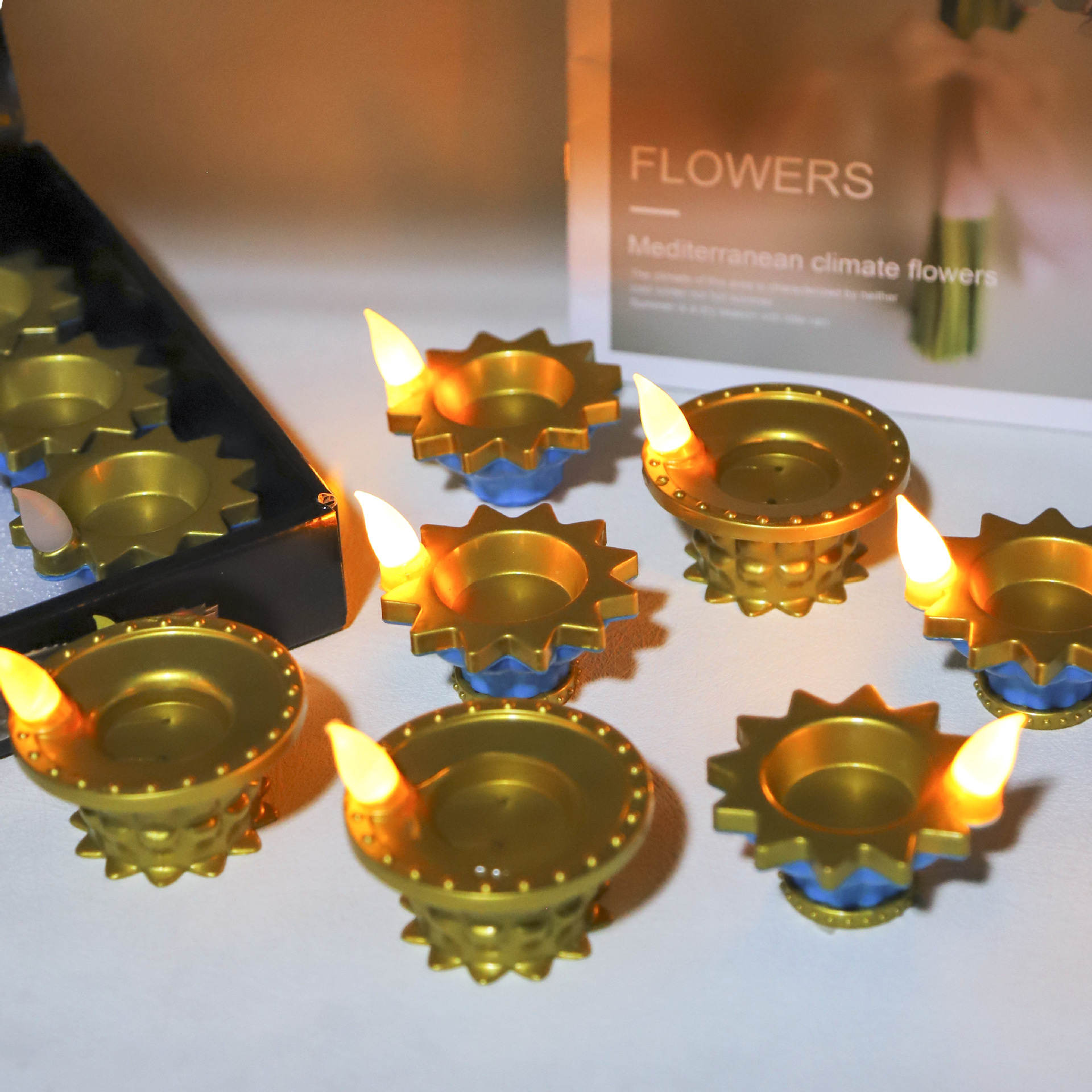 New product launch: Simulation LED candle lamp, Indian small oil lamp, floating candle, Diwali waterproof candle