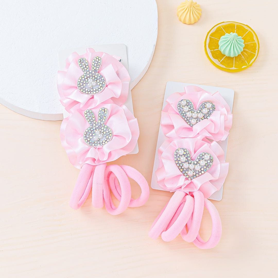 Little Yiwu Small Commodities are selling well. AB style hair clips are super cute and adorable for girls. Bow clips, baby clips, headwear, girls' hair clips, hair ties and rubber bands