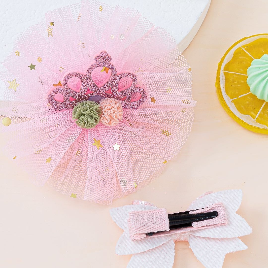 Direct sales from small commodity manufacturers: Children's hair clips, cute little girls' crown bows, side bangs clips, princess hairpins that won't hurt, baby hair accessories Application Scenario