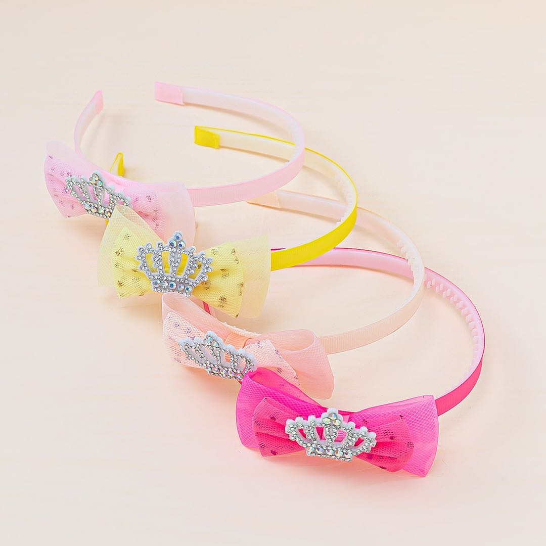 New children's crown bow hair bands and cute hair accessories for girls from Yiwu Small Commodities City Specification image