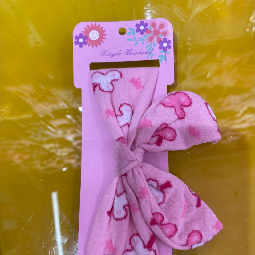 跨境热卖款欧美风萌萌兔耳朵造型儿童发饰针织尼龙编织头带兔耳朵造型