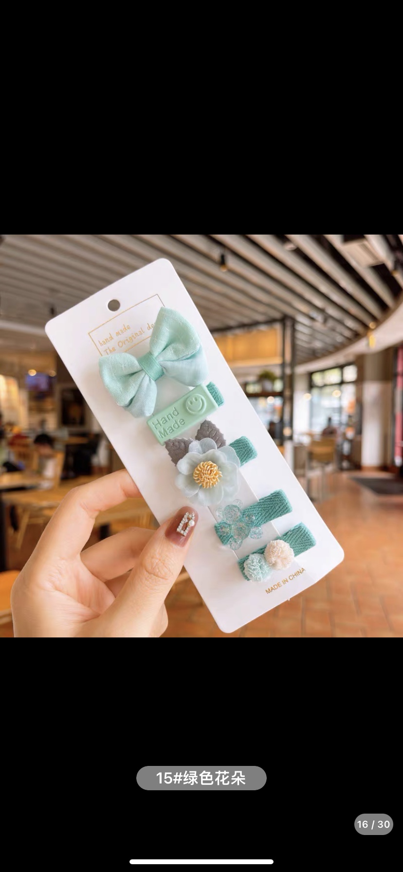 Bailey Accessories 2 All-Fabric Hair Clip for Girls and Babies, adorable and Super Cute hair clip, safe hair clip for Children and infants details Picture