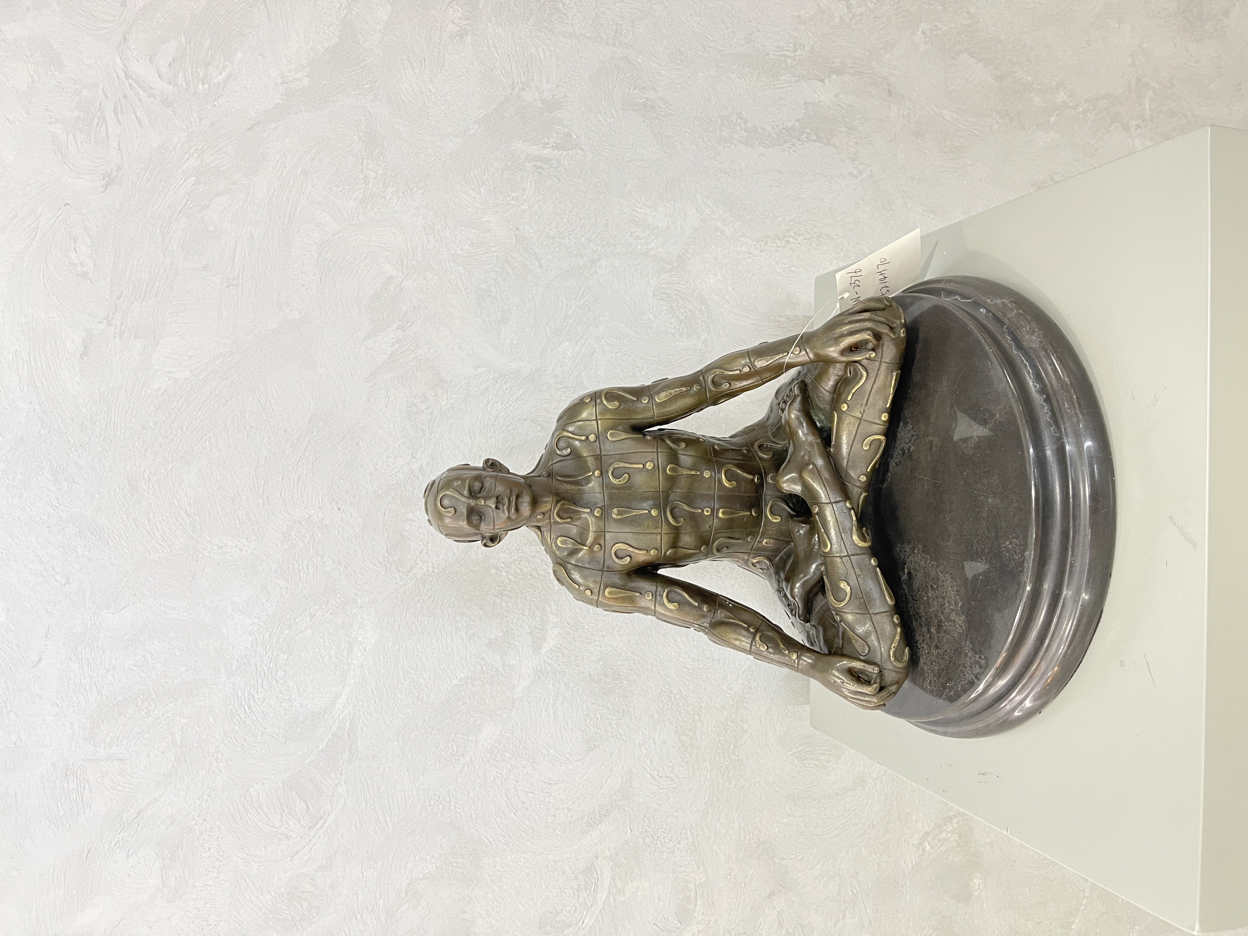 Modern abstract figure sculptures made of brass ornaments details Picture