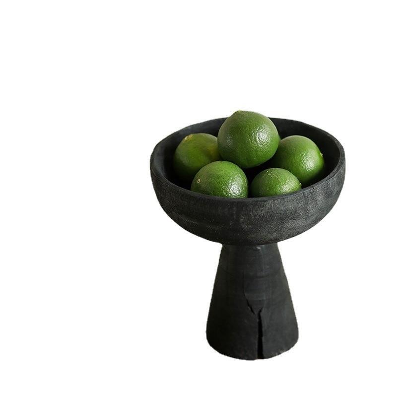 果盘/做旧/高脚盘白底实物图