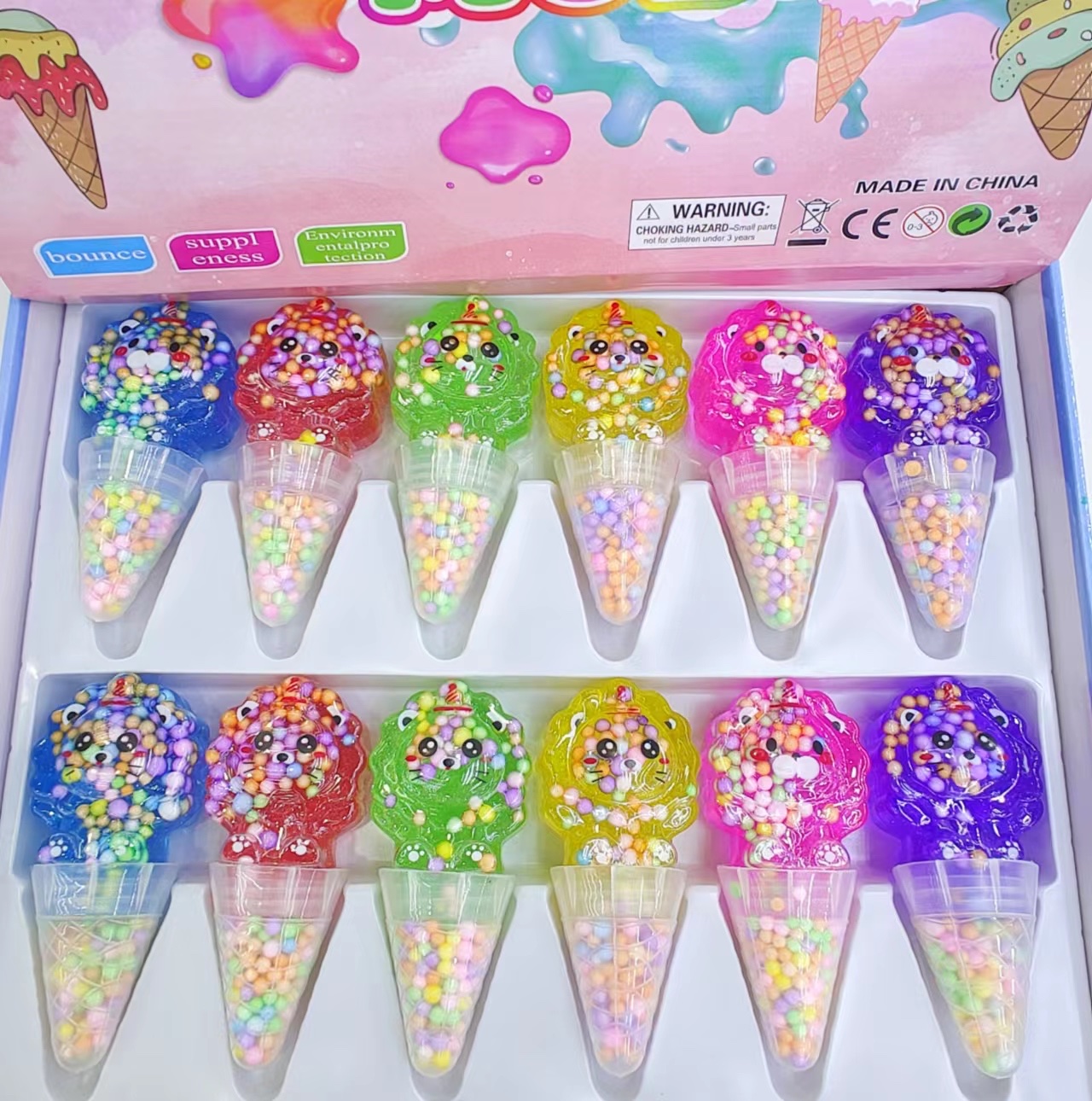 6色彩泥/解压神器/水晶泥白底实物图