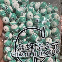 Card 16 electroplated billiard resin beads
