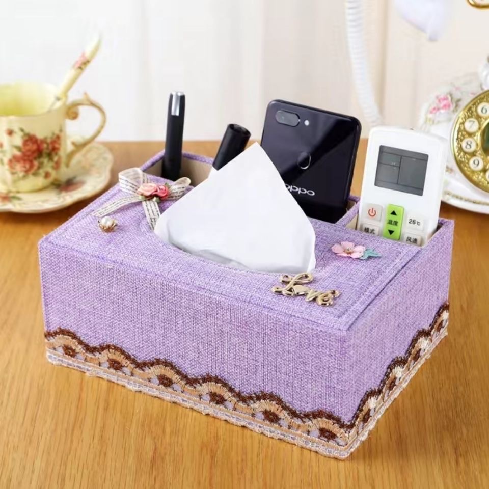 Hot-selling tissue box, multi-functional storage box, desktop tissue box, coffee table storage, remote control basket, tissue box Item Picture
