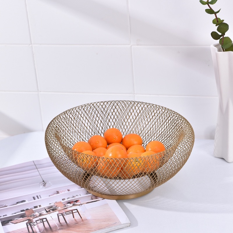 北欧创意风格双层铁艺水果篮现代客厅家用水果盘干果篮糖果零食盘 详情图2