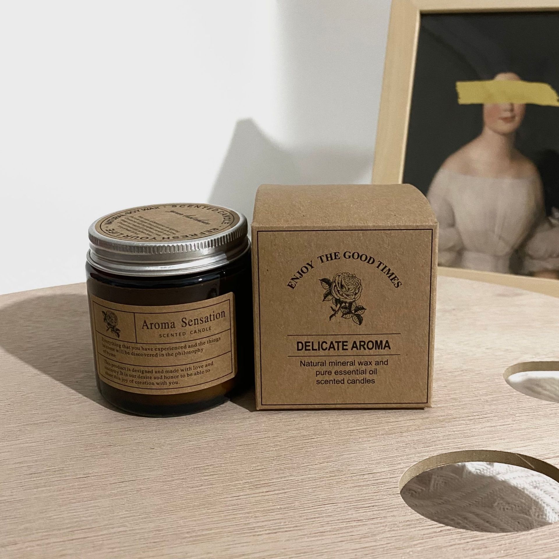 ins cross-border custom home scented candles, creative diy soy wax glass cups, Teachers' Day wedding gifts, plant coconut wax, low temperature not hot to the touch Specification image