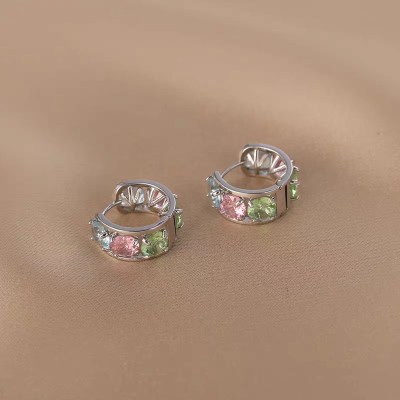 Silver Color Zirconium Earring Earrings Wholesale details Picture