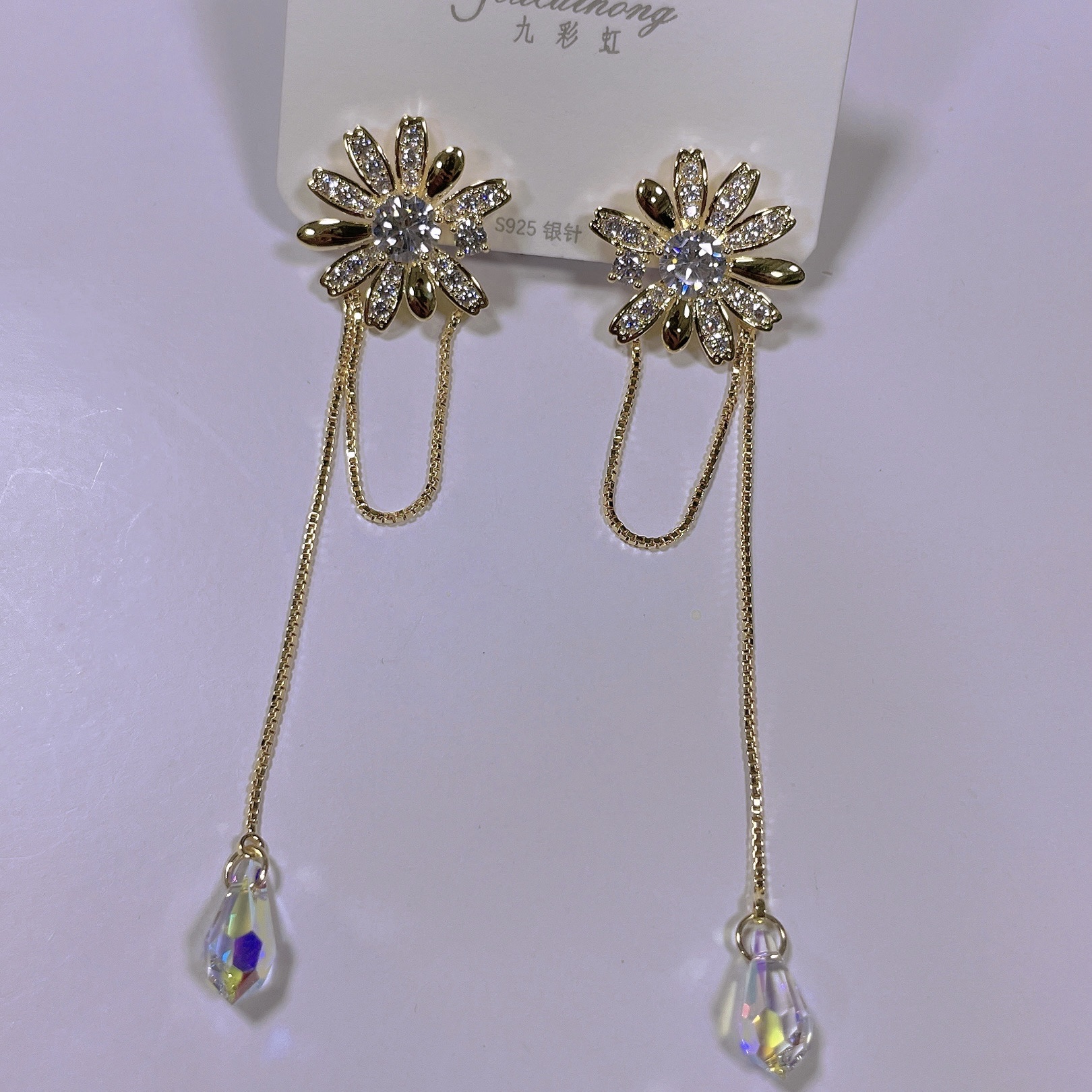Sunflower Sunflower Flower Earrings Wholesale