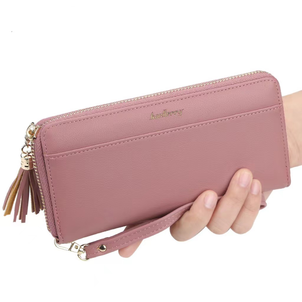 Popular lady field wallet flecos cremallera clutch bag gran capacidad moda teléfono bag cross border