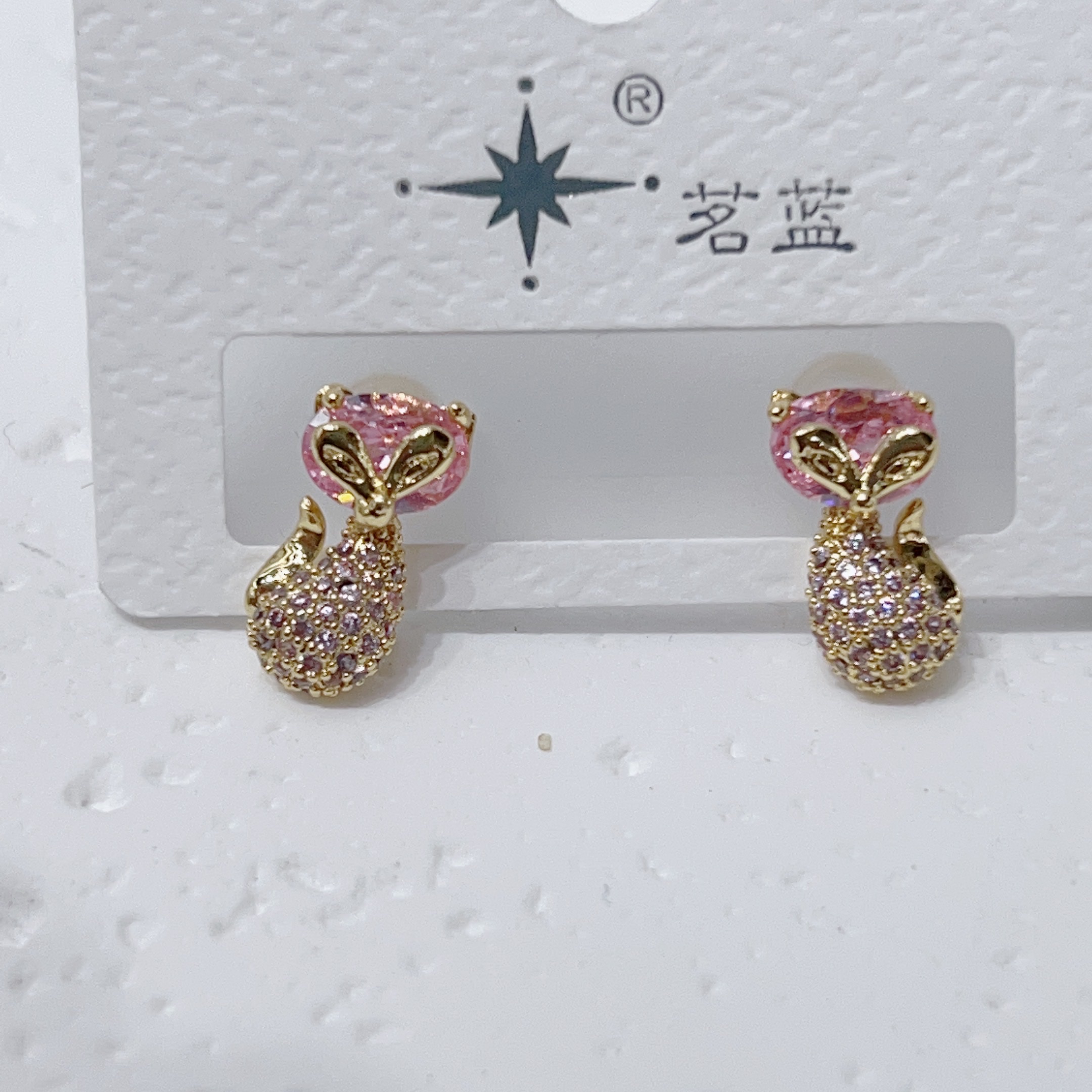 锆石耳饰饰品饰品耳环耳环羽毛耳环