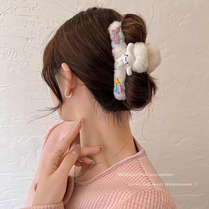 Cute Cartoon Plush Clip Female Back Hair Shark Clip Clip Net Red 2023 New Hair Card Headwear Item Picture