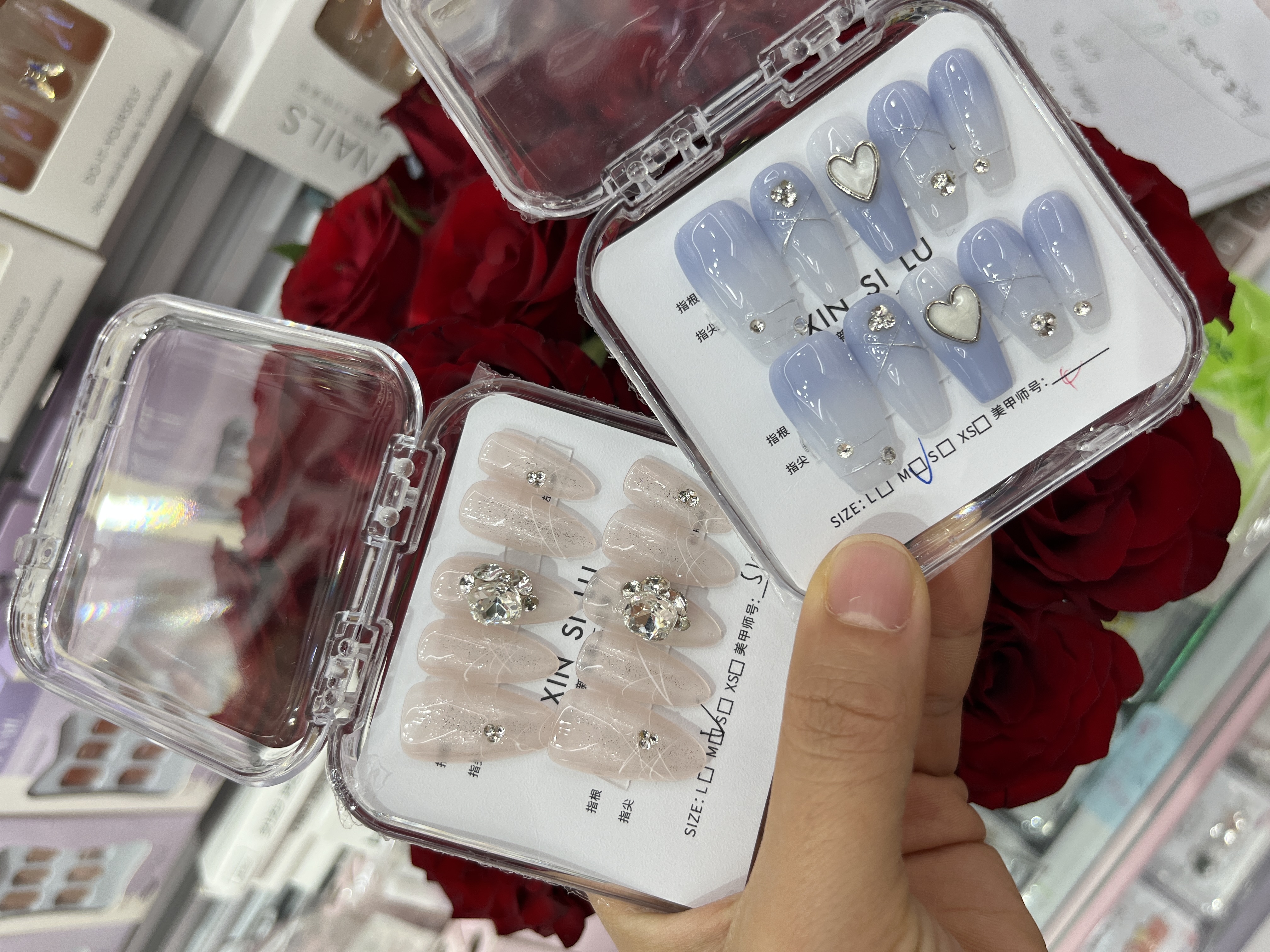 Nail art wearable nails, handcrafted nails, semi-handcrafted nails, pure handcrafted nails