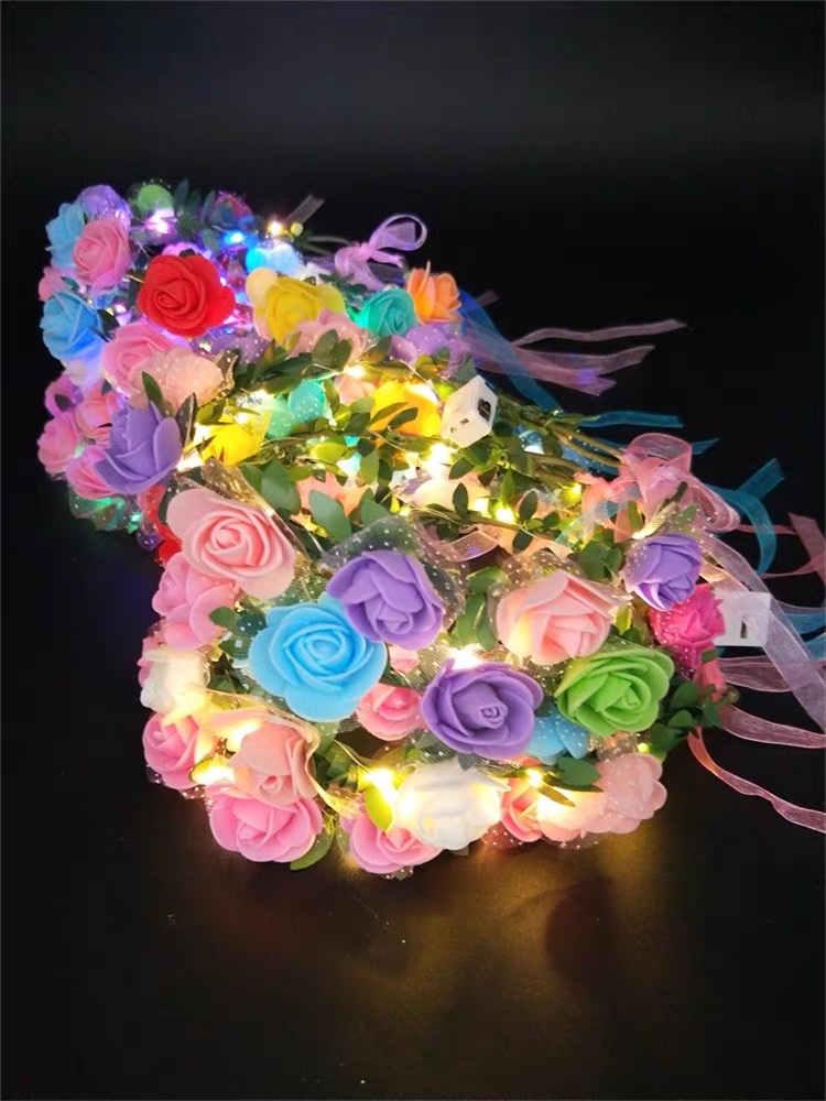 花环。带灯细节图