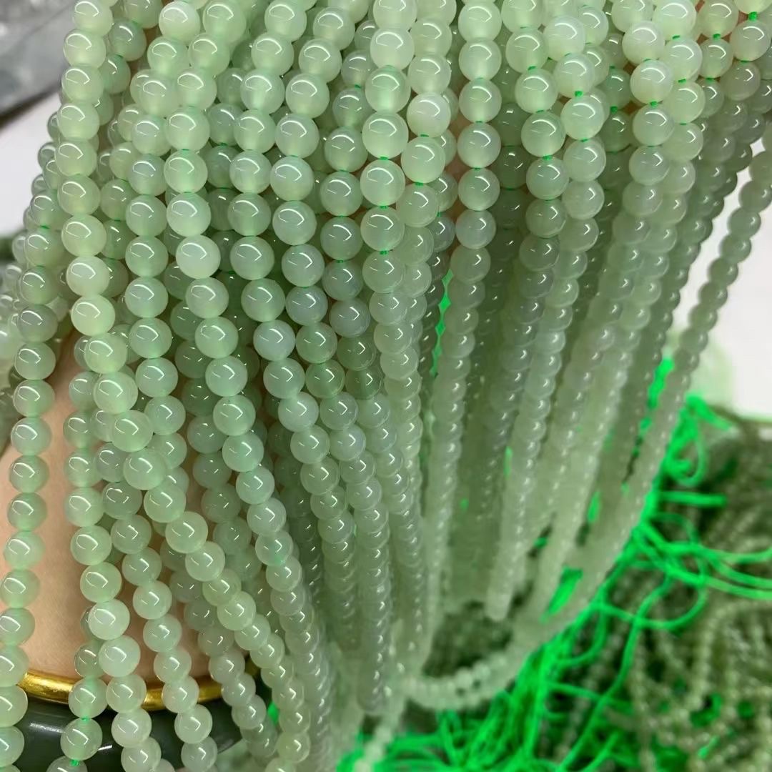 Natural Hetian jade, Qinghai material, clear water 6m108 bead bracelet for women Application Scenario