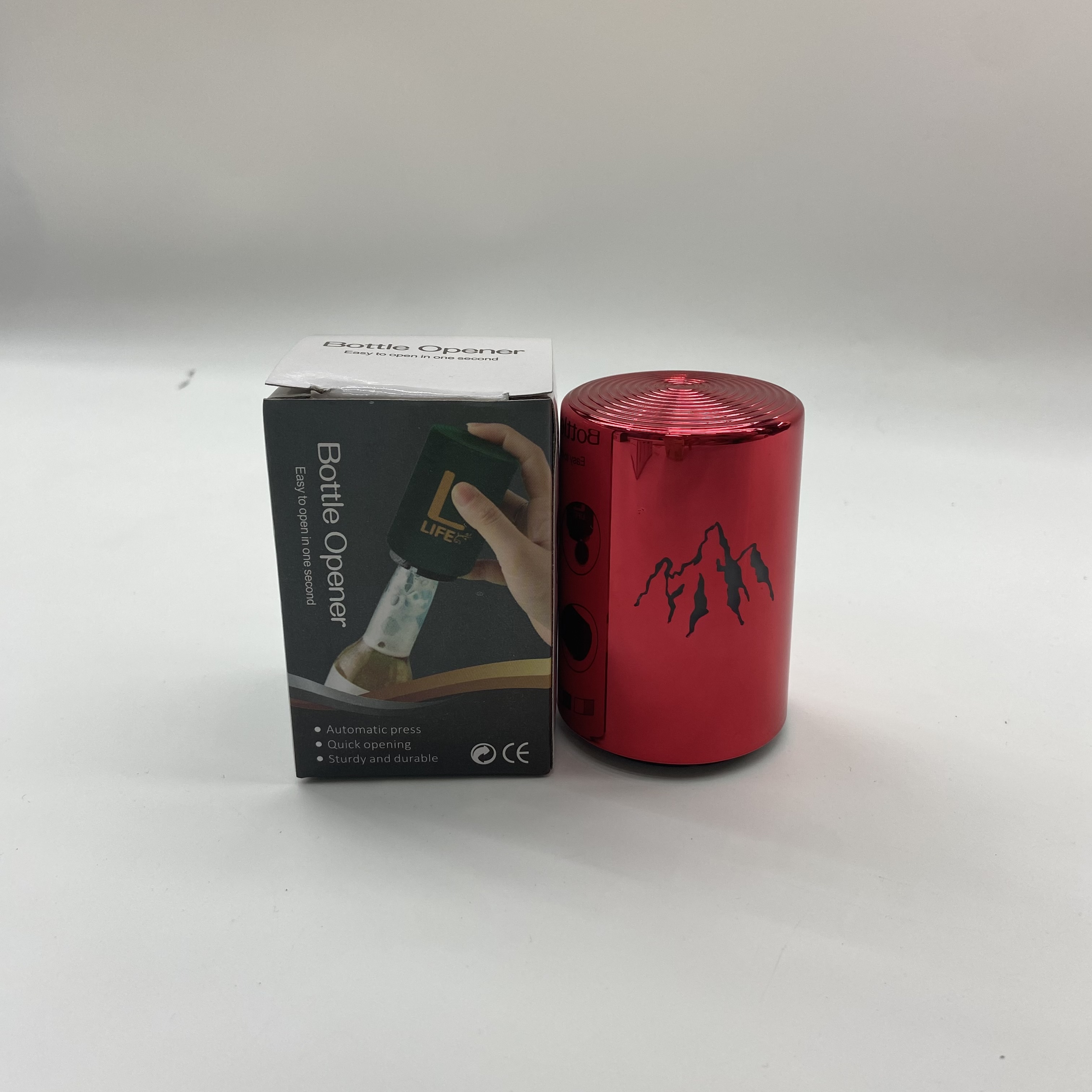 红啤酒按压式开瓶神器炫酷发光创意自动开瓶器酒店酒吧