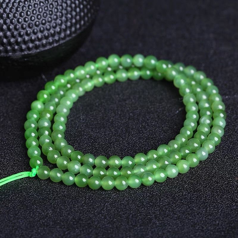天然俄罗斯碧玉5mm108珠 女手链项链两用款 产品图