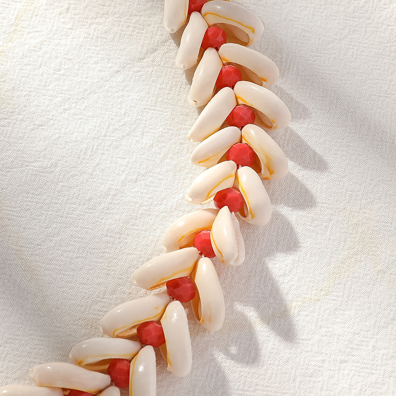 The cross-border Amazon Tooth shell crystal necklace is elegant and stylish, with a unique European and American style. It is available on AliExpress and Amazon Application Scenario
