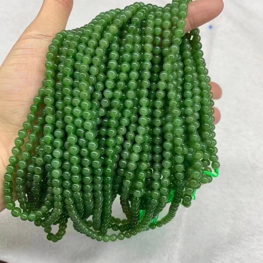 Natural Russian jadeite 6m108 prayer bead bracelet for women