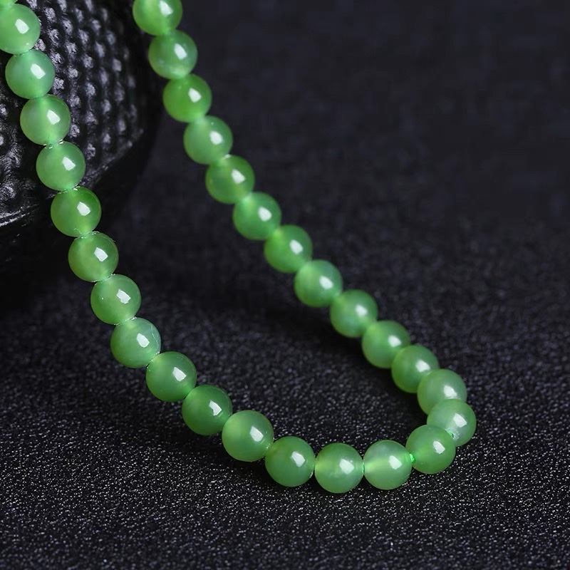 天然俄罗斯碧玉5mm108珠 女手链项链两用款 细节图