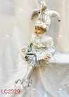 LC工艺品圣诞系列45cm坐姿机械音乐银色小丑圣诞