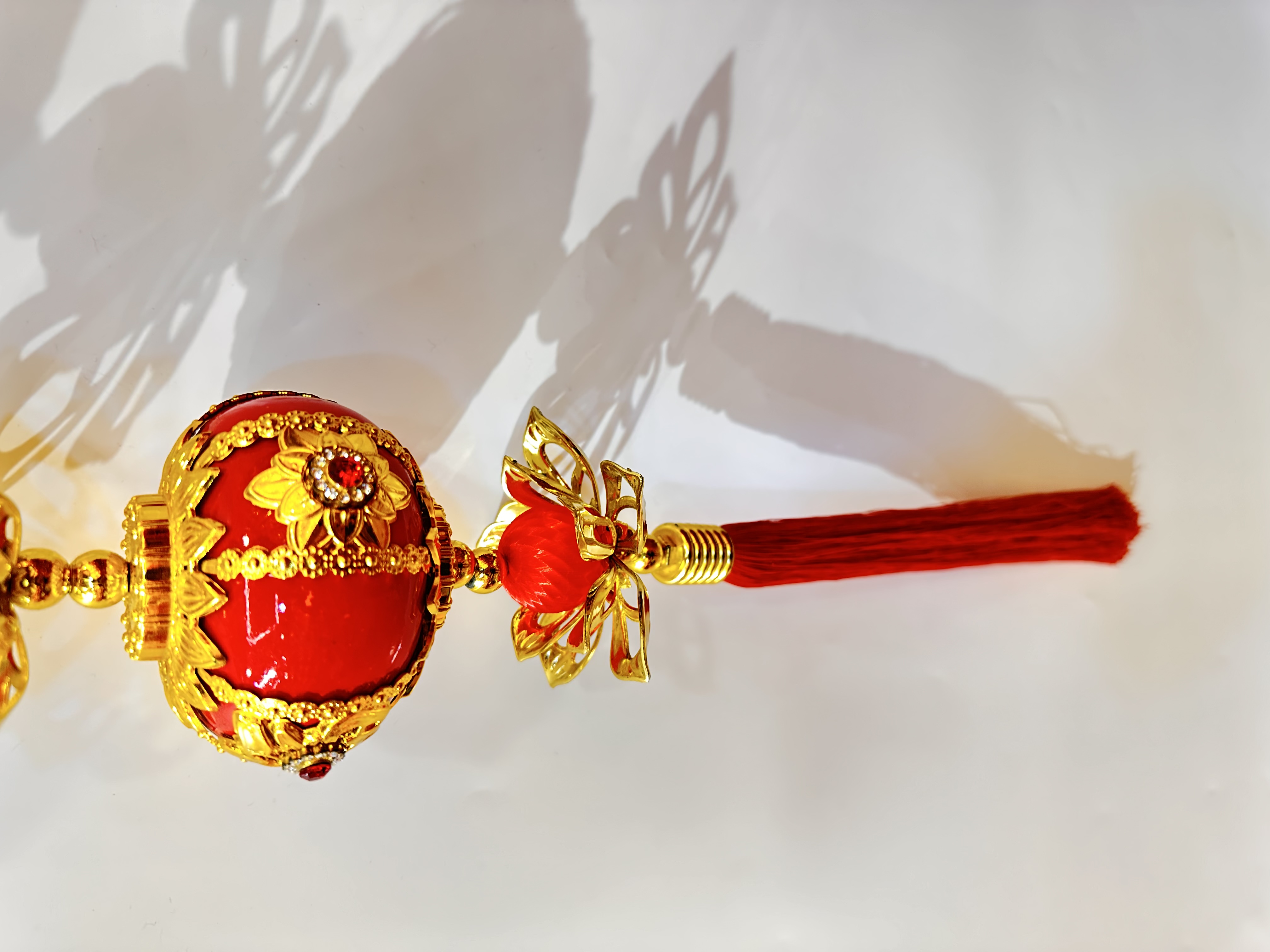 2023年新款喜庆挂件，四朵莲花三个小钻灯笼，美观大方，限时抢购，不买你会后悔！细节图