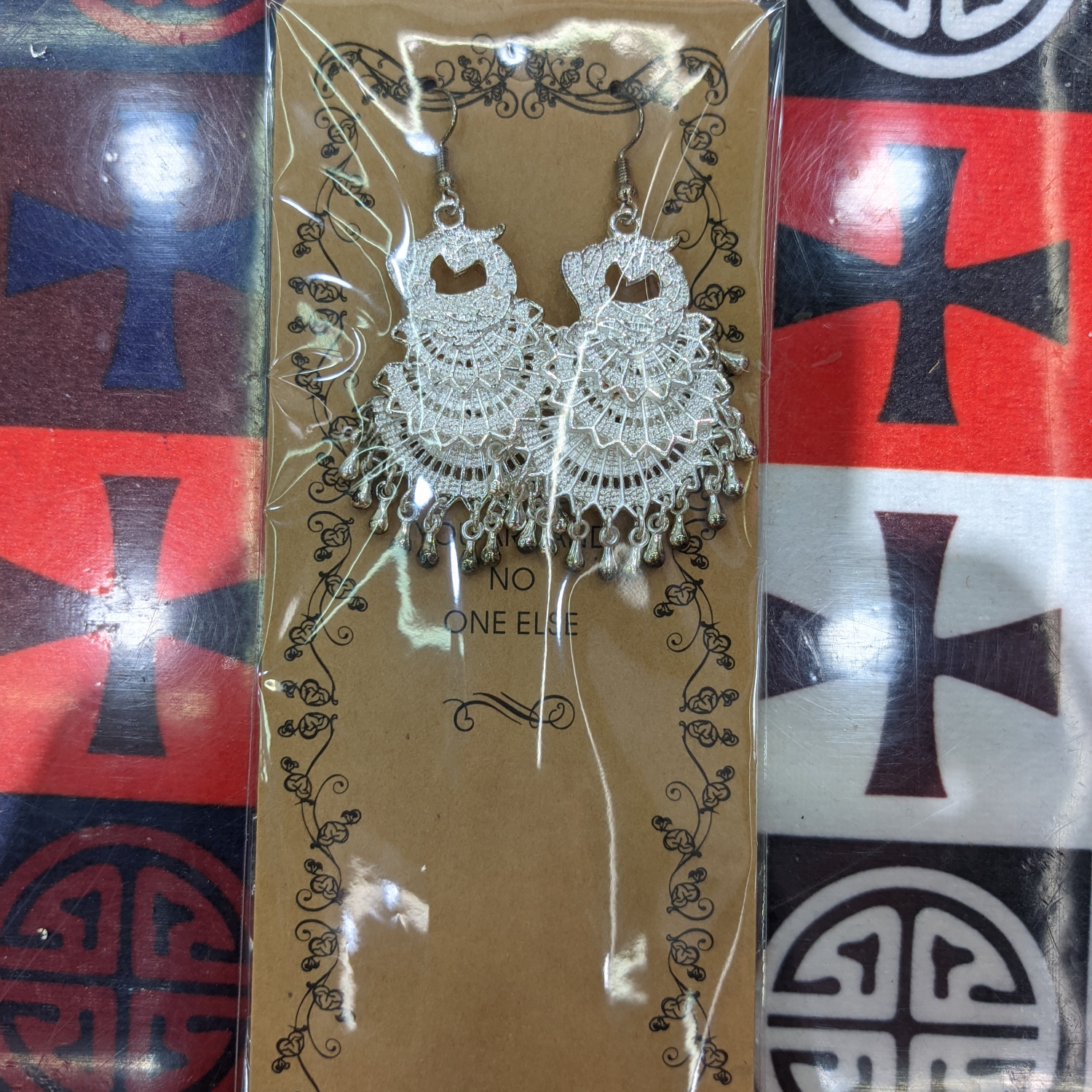Loulan Jewelry Traditional Miao Silver Ear Ring Ethnic Style details Picture
