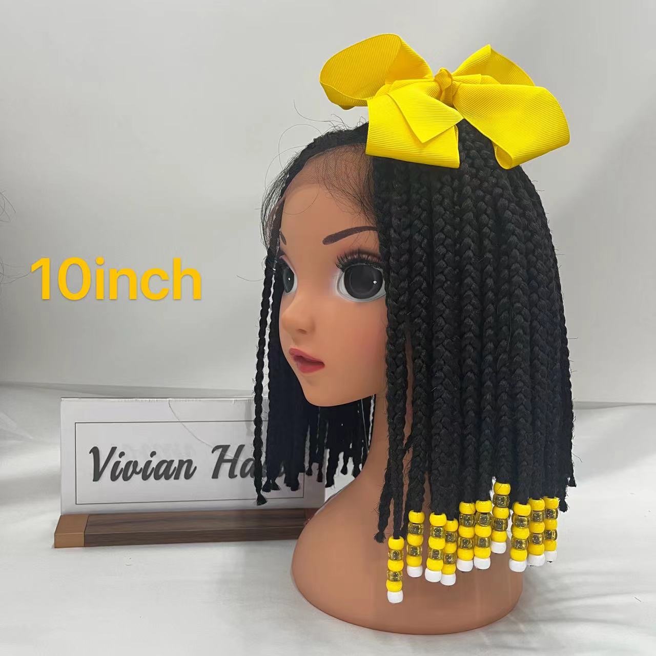 New Children's beaded ponytail wig style 2023 Specification image