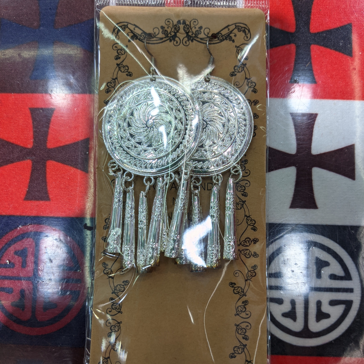 Loulan Jewelry Traditional Large Disc Seedling Silver Ear Ring Application Scenario