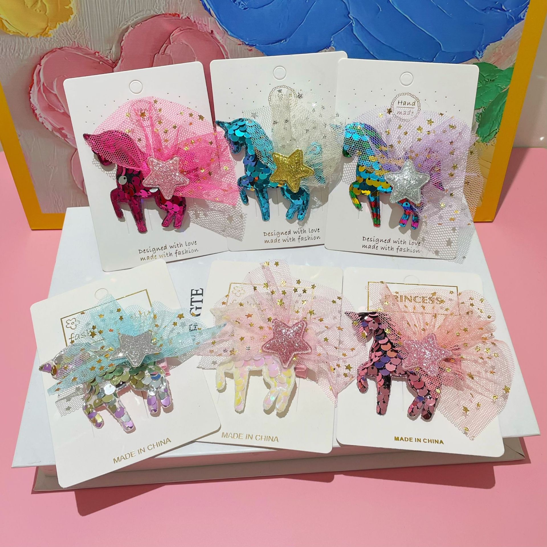 Korean-style fashionable and trendy children's hairpins and rubber bands, online bestsellers, customizable and freely combinable Item Picture