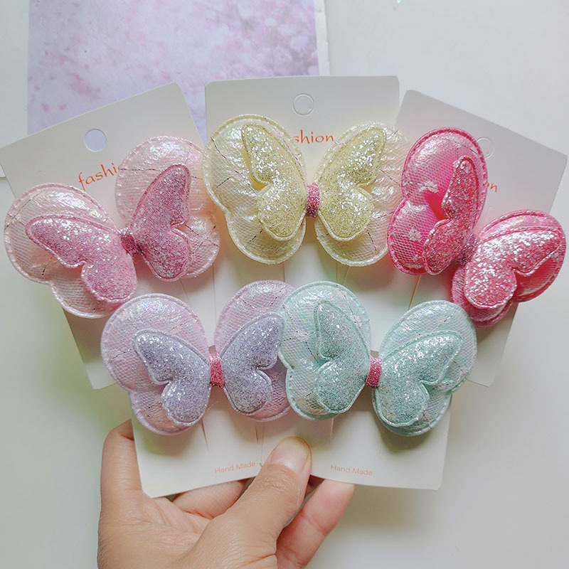 Butterfly hairpins, rubber bands details Picture