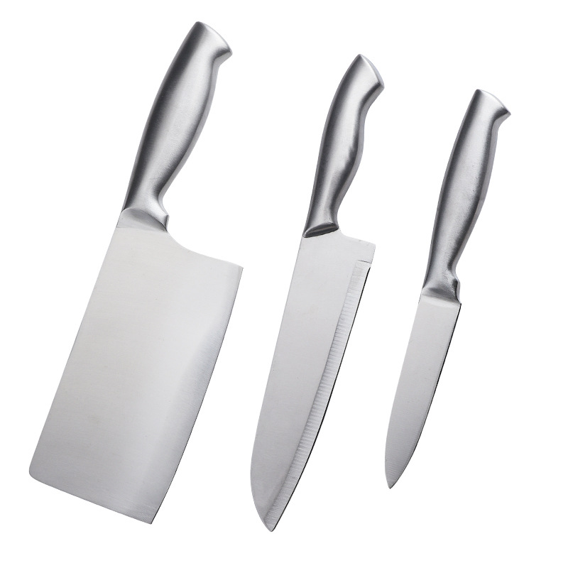 Manufacturers Wholesale Kitchen Knife Three Sets Of Combination Slice Knife Bone Knife Stainless Steel Gift Knife Set Application Scenario