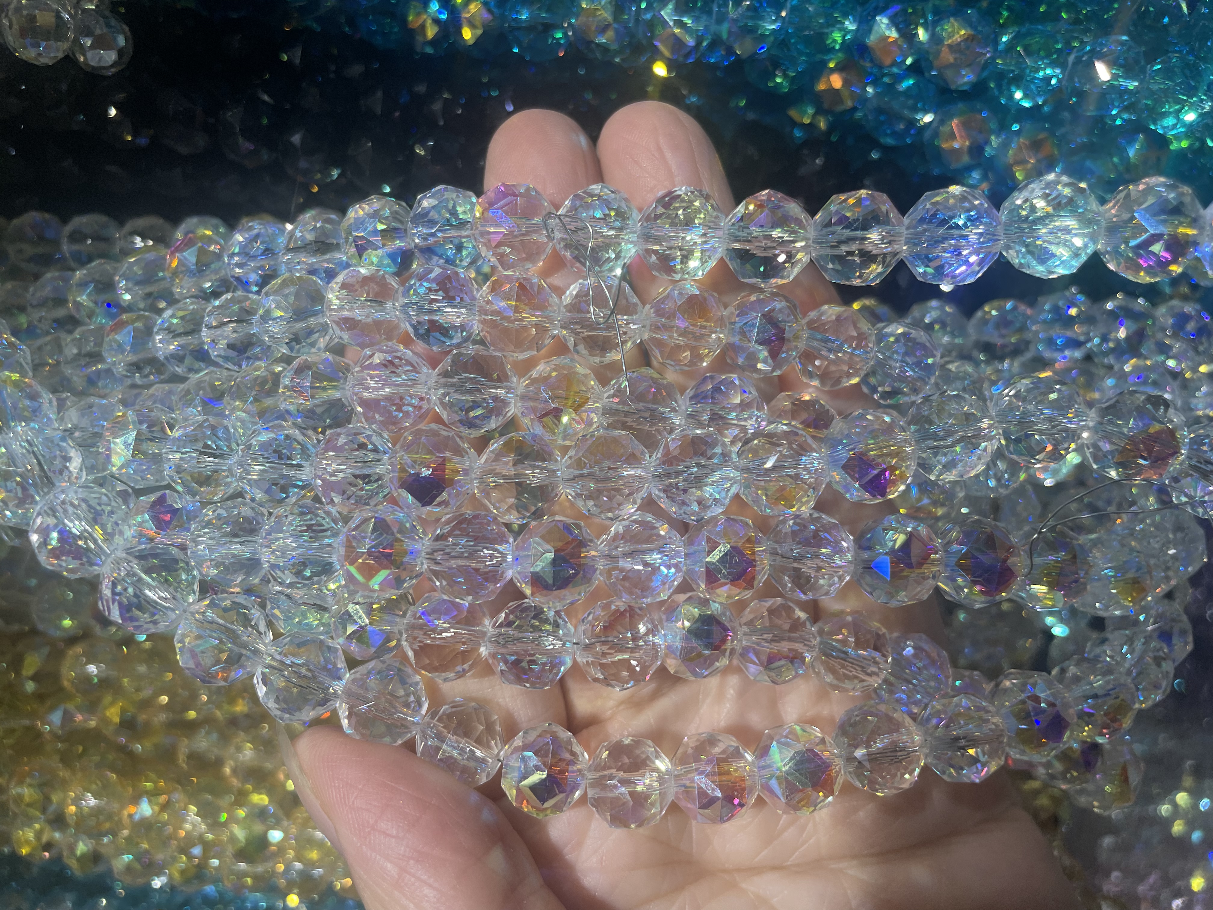 卡10花球玻璃水晶天堂之光嫂子水晶饰品配件DIY