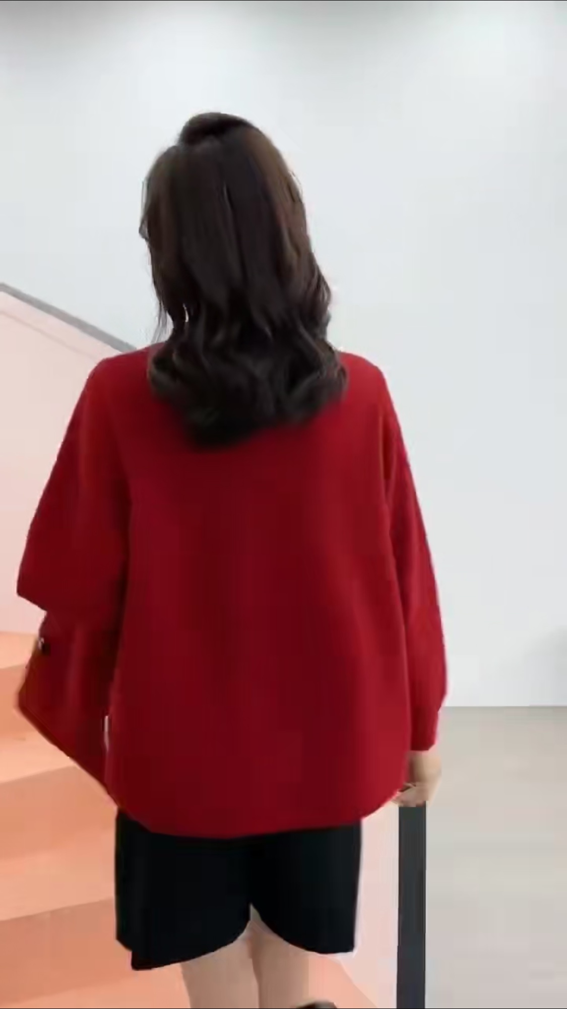 "2023 New style!" Red knitted long-sleeved top for women's autumn and winter, button-down cardigan, limited-time purchase! You'll regret not buying it! Item Picture