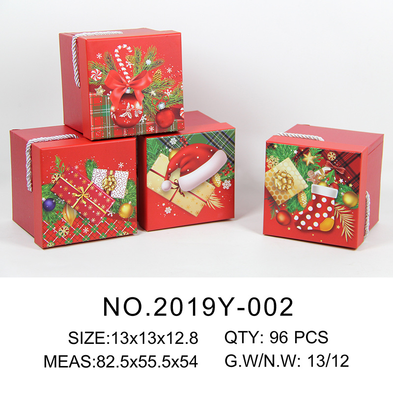 圣诞苹果盒/方形单盒/金葱纸礼盒细节图