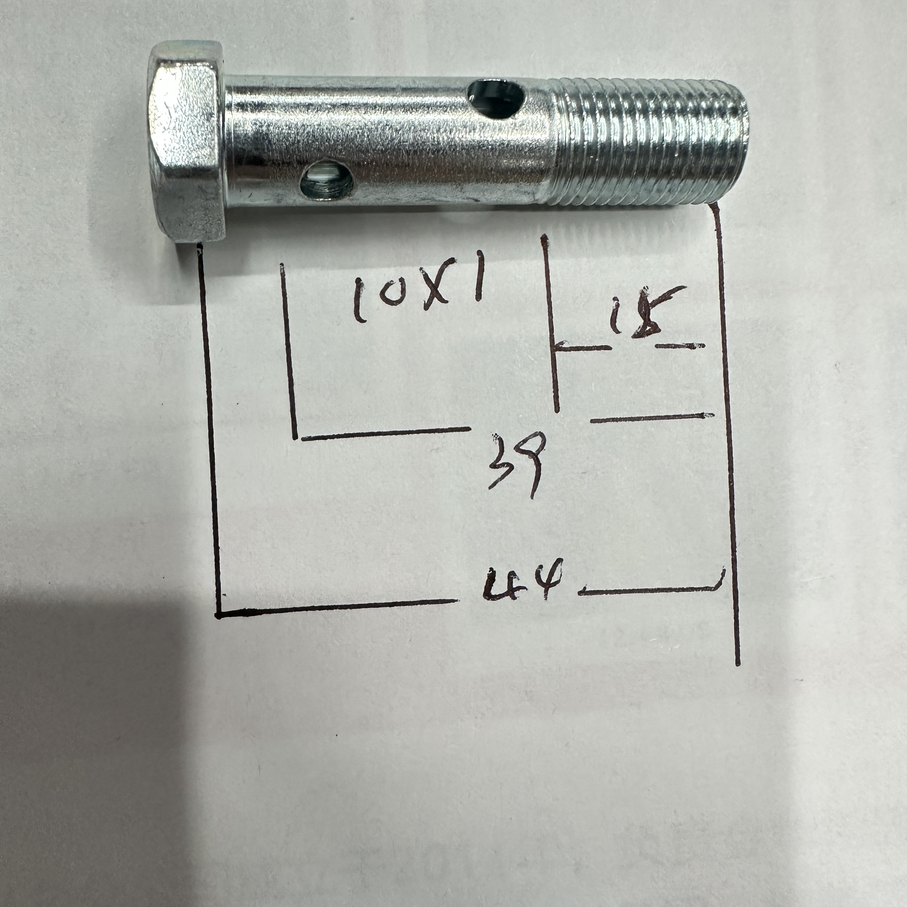 滤清器配件/发动机配件/空心螺丝细节图