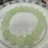New 10MM green jade bracelet, natural color finished bracelet, spinach green, fruit green jade, olive green ethnic style bracelet wholesale Item Picture
