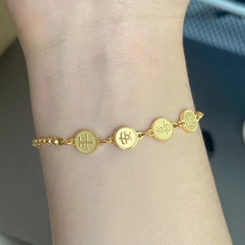 Peace Joy bracelet female transfer bead bracelet light luxury design