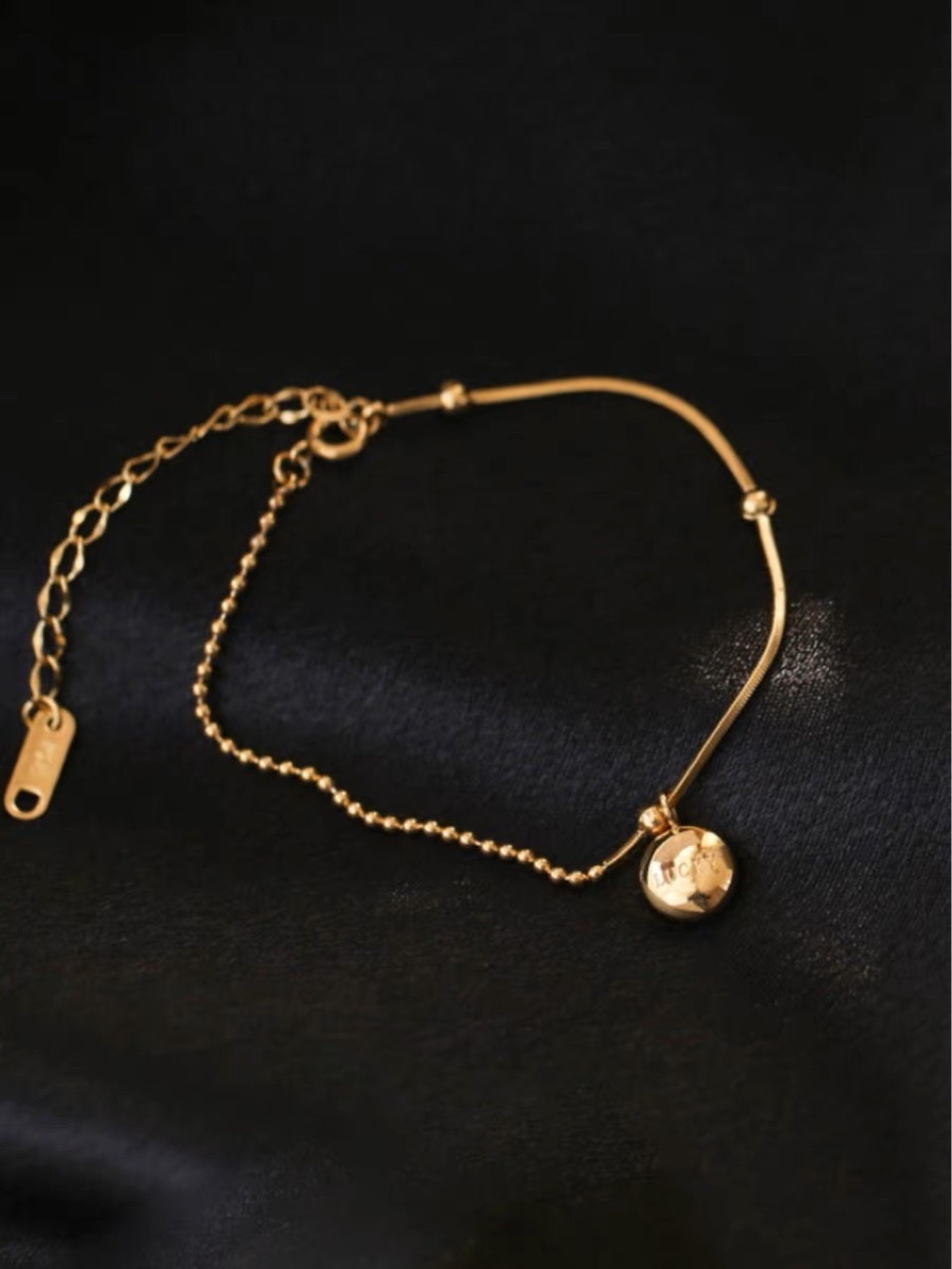 Lucky little bean anklet female network red fashion niche light luxury full figure