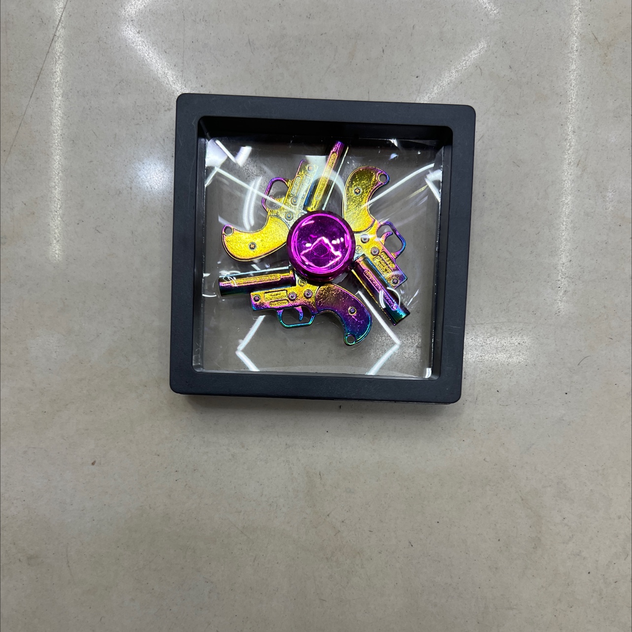 金属感烤蓝工艺手指陀螺解压神器