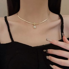 珍珠项链女2022年新款轻奢小众设计高级感气质锁骨链气质百搭颈链