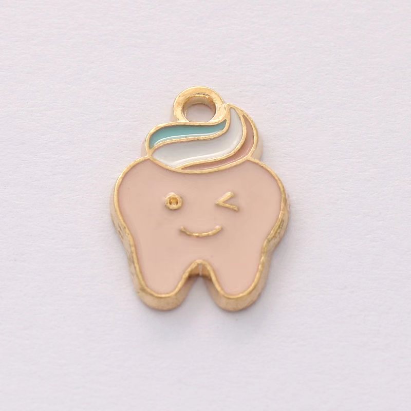 DIY new alloy oil drip accessories, toothbrushes, toothpaste, cartoon cute ornaments, bracelets, pendants, keychains, small pendants details Picture