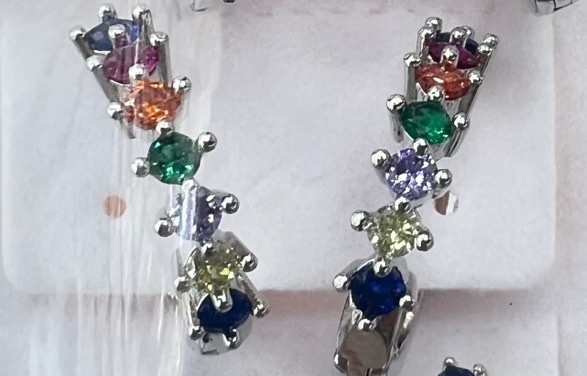 韩版流行时尚大方彩色耳环，珊珊饰品167