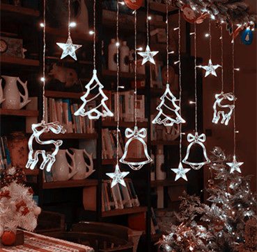 Curtain light Christmas light, 3 meters wide *1 meter high, 12 hanging, 220V / 110V voltage, factory direct sales price, white
